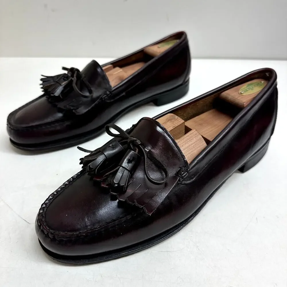 VGUC Vintage Timberland Burgundy Tassel Loafer Kiltie Made in Hampton, NH USA 12